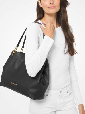 michael kors leighton handbag|Leighton Large Pebbled Leather Shoulder Bag.